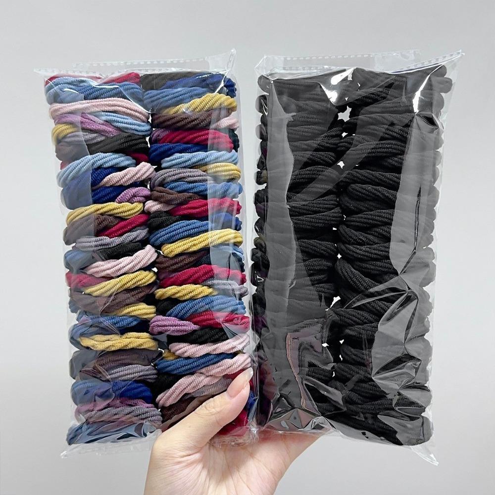 50Pcs No Hurt Hair Hair Ties High Elastic Hair Rope New Girls Hair Bands  Women Girls