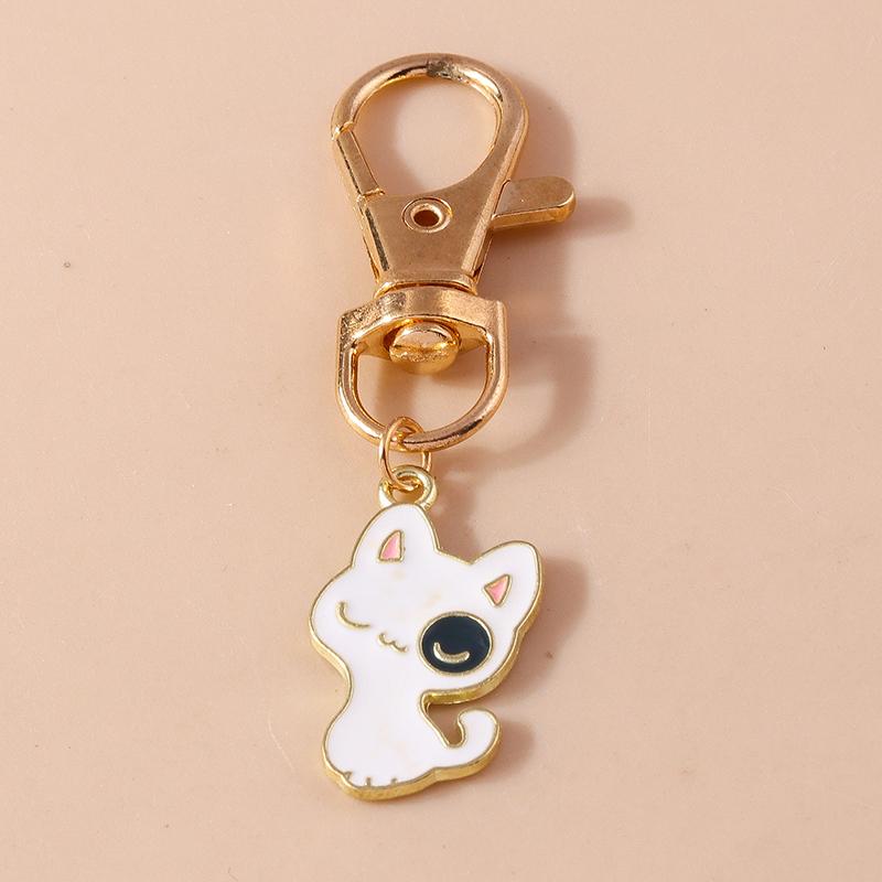 Aihua Cute Enamel Puppy Cats Keychain for Women Girls BFF Bestfriends Handbag Pendant Birthday Jewelry Gifts