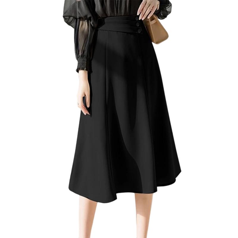 ZANZEA Women Casual Side Zipper Summer A-Line Skirts
