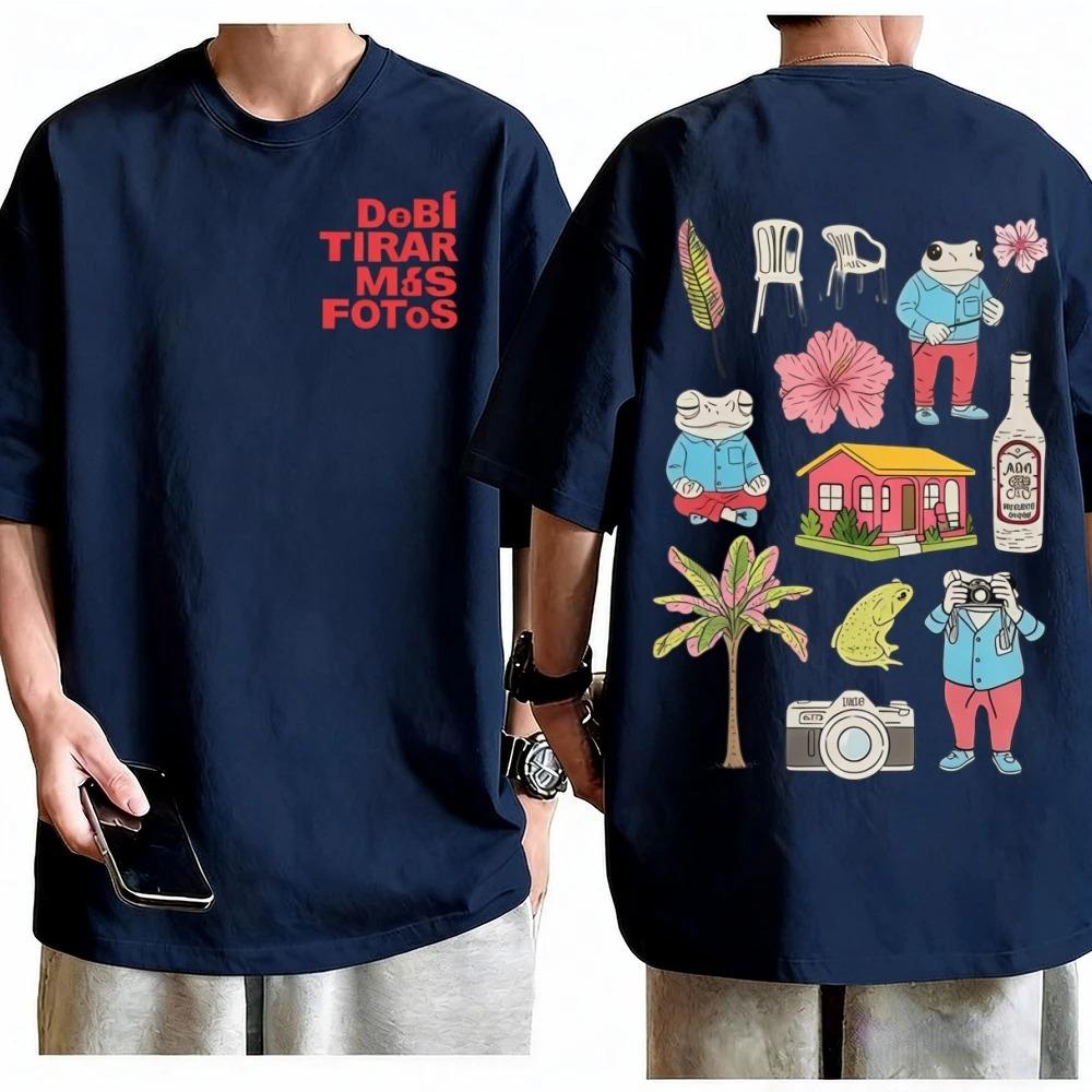 Unisex Women Vintage High Street Fashion Hip Hop Tshirts Rapper Bad Bunny Tshirt Debi Tirar Mas Fotos DTMF World Tour T Shirts