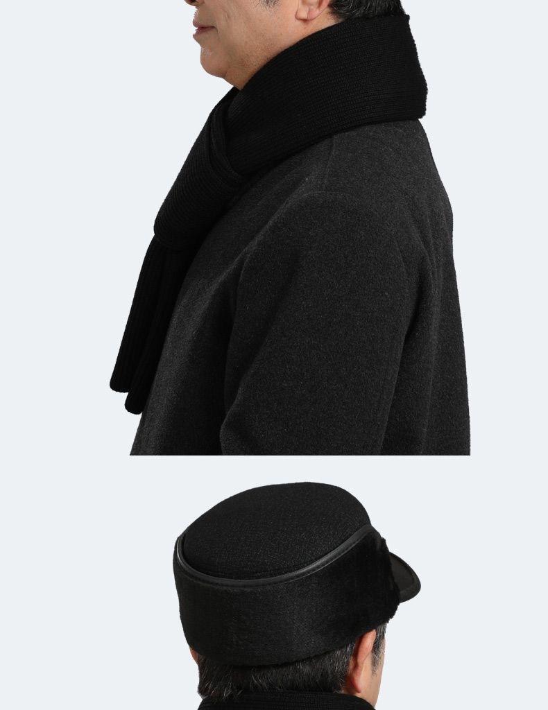 Middle Aged And Elderly Men's Winter Warm Hat Flat Top Hat