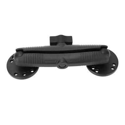 Suporte de bola dupla de 1 pol. com placas redondas de 2 amperes, suporte para localizador de peixes em liga de alumínio, soquete duplo de 17 cm
