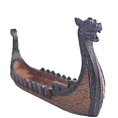 Pryskyřičný držák na vonné tyčinky ve tvaru vikingské lodi Retro ozdoba lodi Vynikající Krásná bytová dekorace
