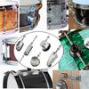 Nuovi Accessori Metallici per batteria Staffa di Copertura Fissaggio Anelli di Fissaggio per Fusti Viti di Fissaggio Ricambi Gamba Batteria Argentata Anelli Gamba Batteria