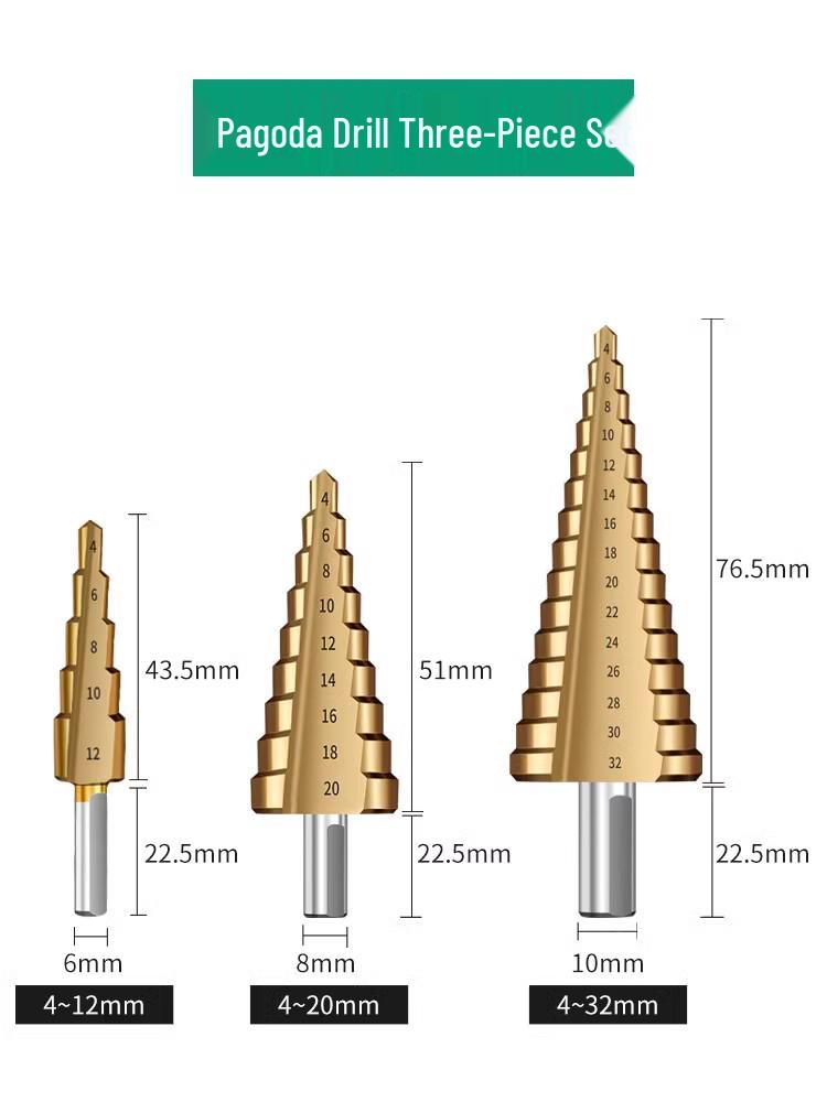 Cobalt Hole Opener for Serrated Alloy Step Drill Bit, Stainless Steel Multi-functional Hole Expander