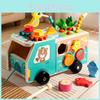Farm Vehicle Wooden Puzzle Toy For Kids Educational Block Game