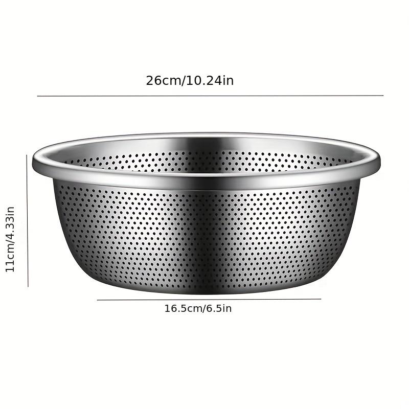 2pcs/set, Stainless Steel Double Layer Colander Basket - Large Capacity, Reusable, and Perfect for Washing Fruits and Vegetables