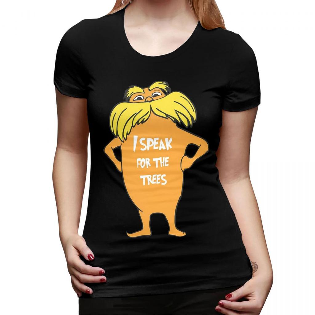 Lorax I Speak For The Trees So Cute TShirt for Women Round Neck Streetwear T Shirts Womens Short Sleeve Summer Clothes Tops