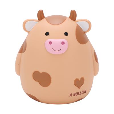 Piggy Bank Cartoon Cow Cute Practical Vinyl Broken Resistant Coin Bank for Children S Day Gifts