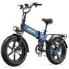 Bicicleta Eléctrica Plegable Urlife T5 Rueda Ancha de 20" Motor de 750W Full Suspension Bicicleta Eléctrica para Adultos 48V 13Ah Frenos de Doble Disco 7 Velocidades Carga Máxima 120Kg
