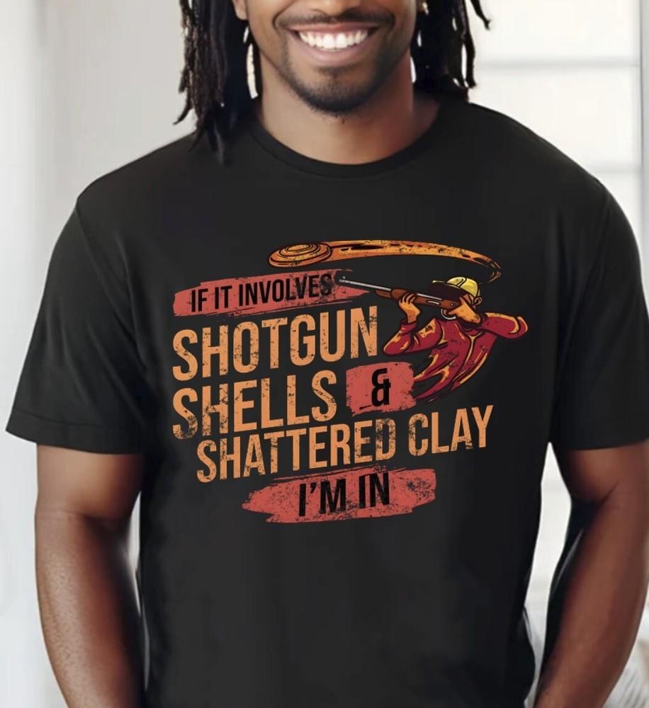 Sporting Clay Shooting Gift Trap Skeet Shooting Black T-Shirt S-5XL Unisex T-Shirt S