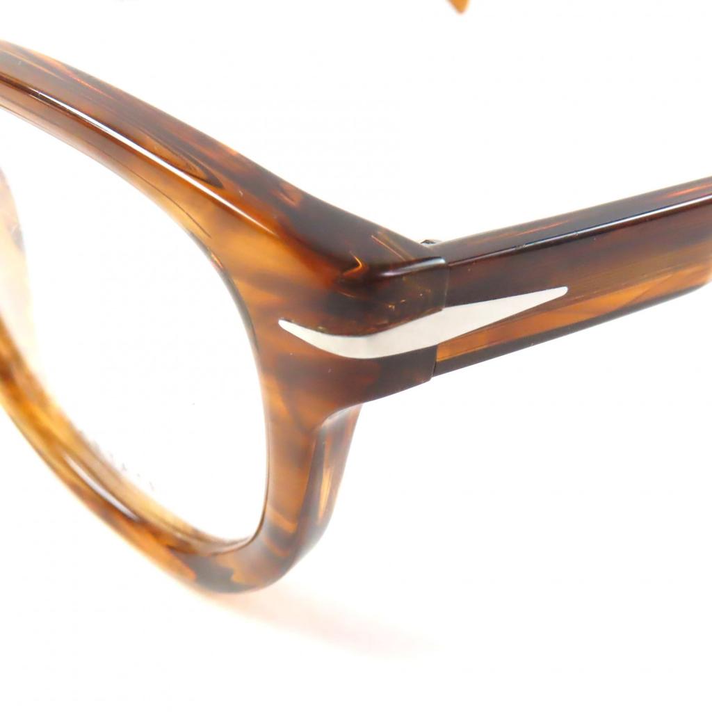 Pristine Eyewear by David Beckham Glasses Marble Pattern Clear Brown Mens DB7050 Used