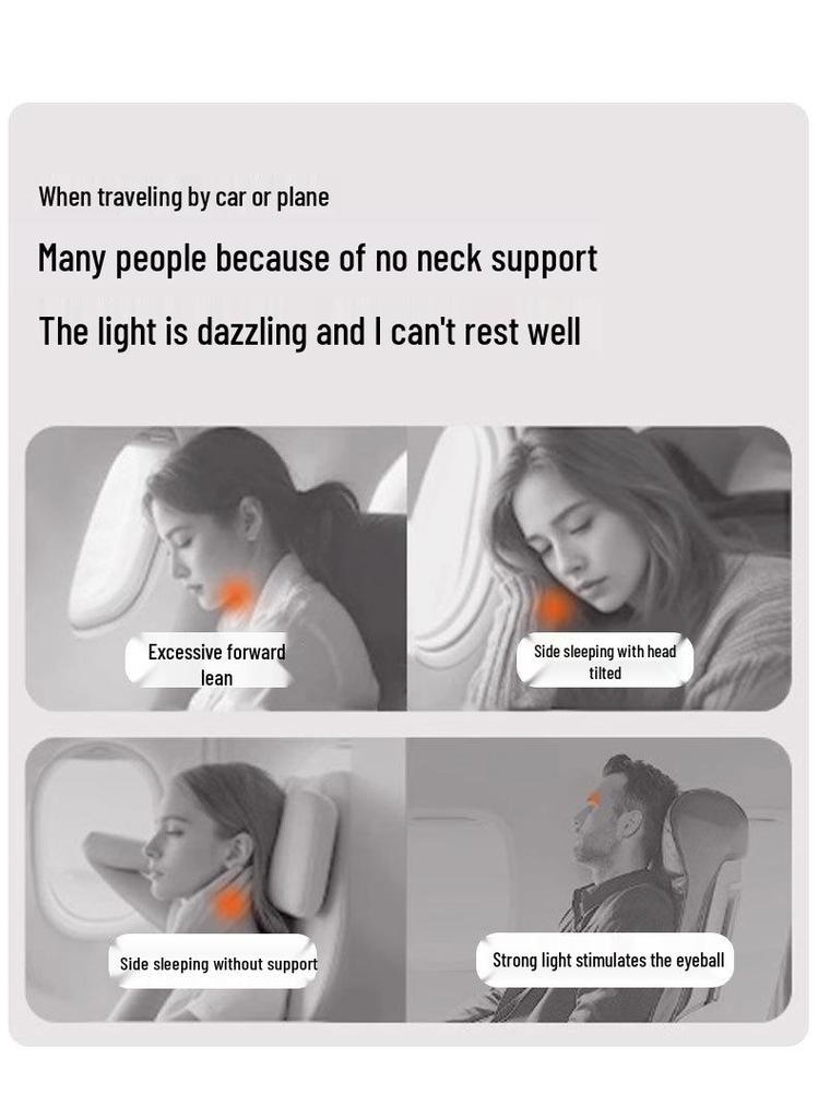 Portable Quick-Dry Cooling Travel Neck Pillow - Foldable Memory Foam U-Shape for Airplane Support