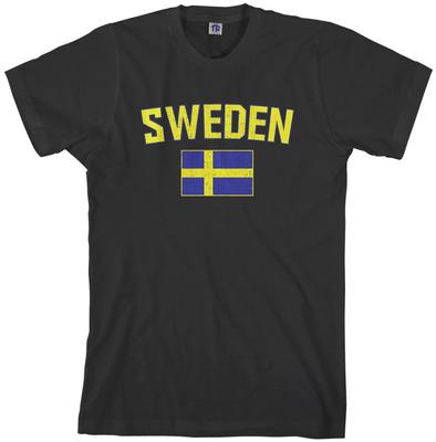 Threadrock Men's Sweden Flag T Shirt Swedish Stockholm
