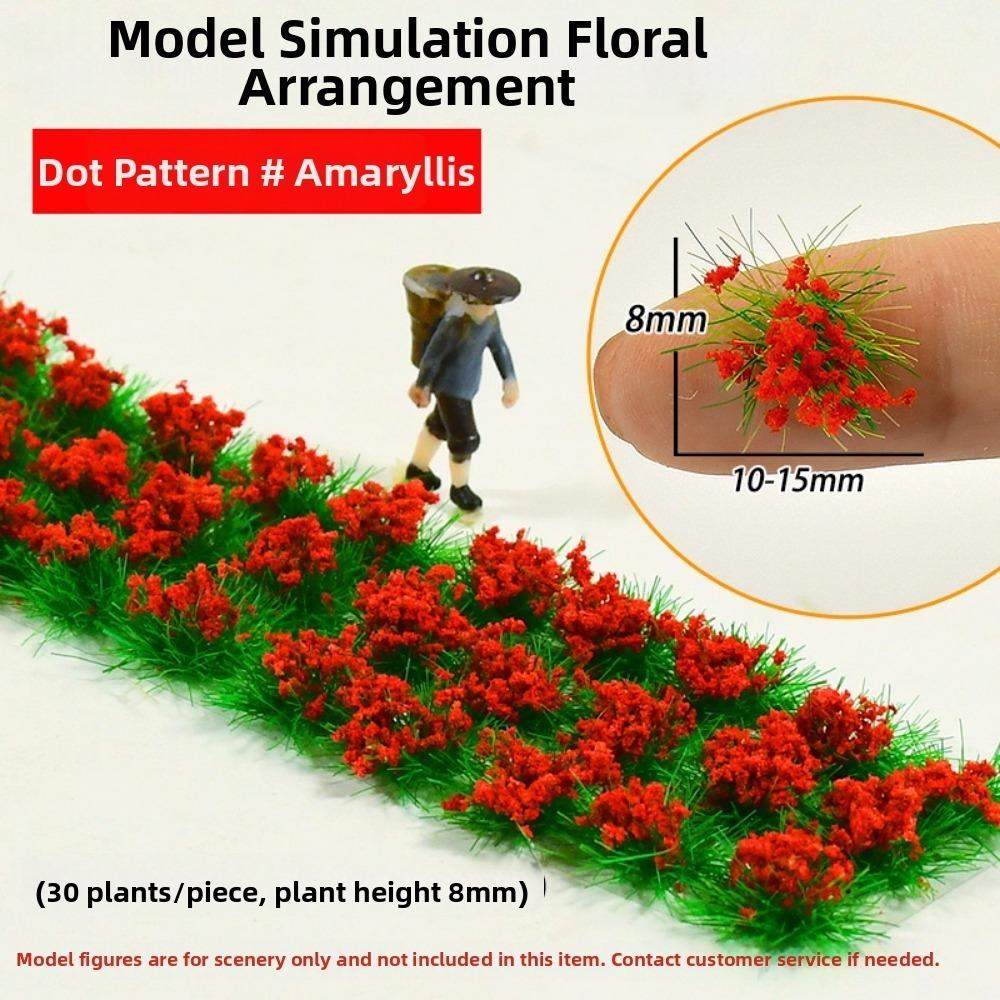 30pcs/set Plastic Simulated Flower Clusters 10~15mm*8mm Landscape Wargame Grass Tufts