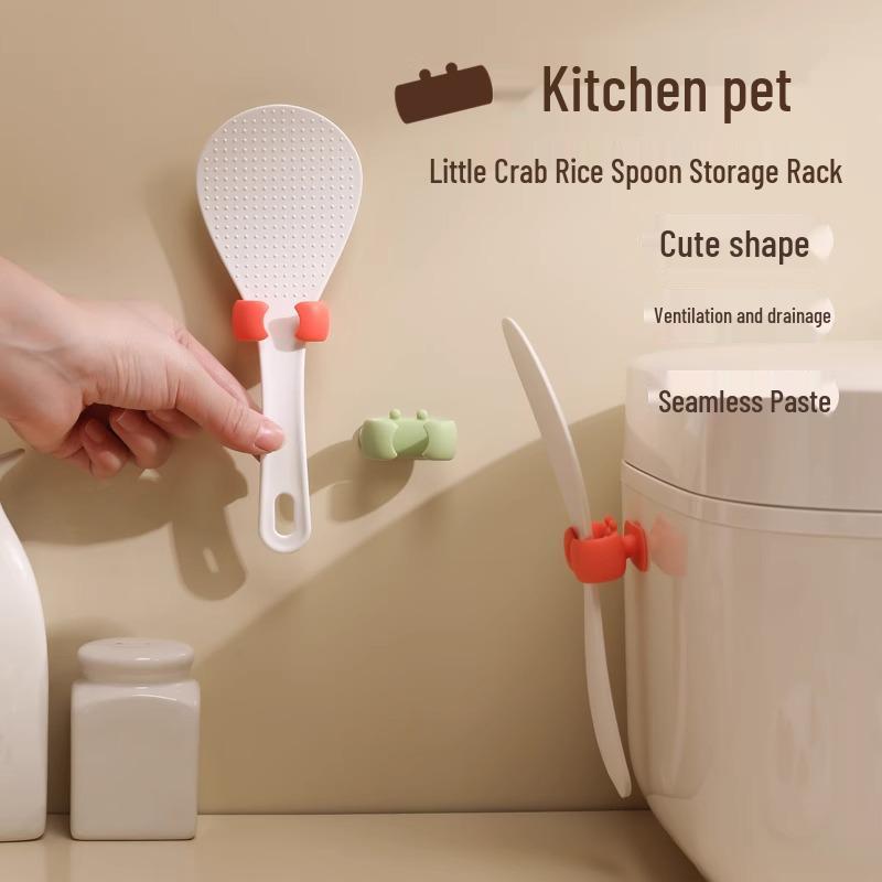 Wall-Mounted Silicone Storage Rack for Kitchen Utensils
