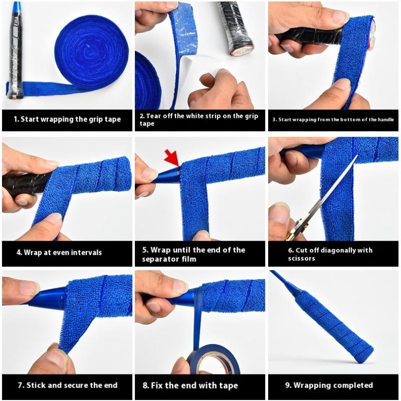 1Set 5M/10M Towel Glue Grip Badminton Tennis Racket Overgrips Tape Racket Grip Grip Non-Slip Tape Band Sweat Badminton