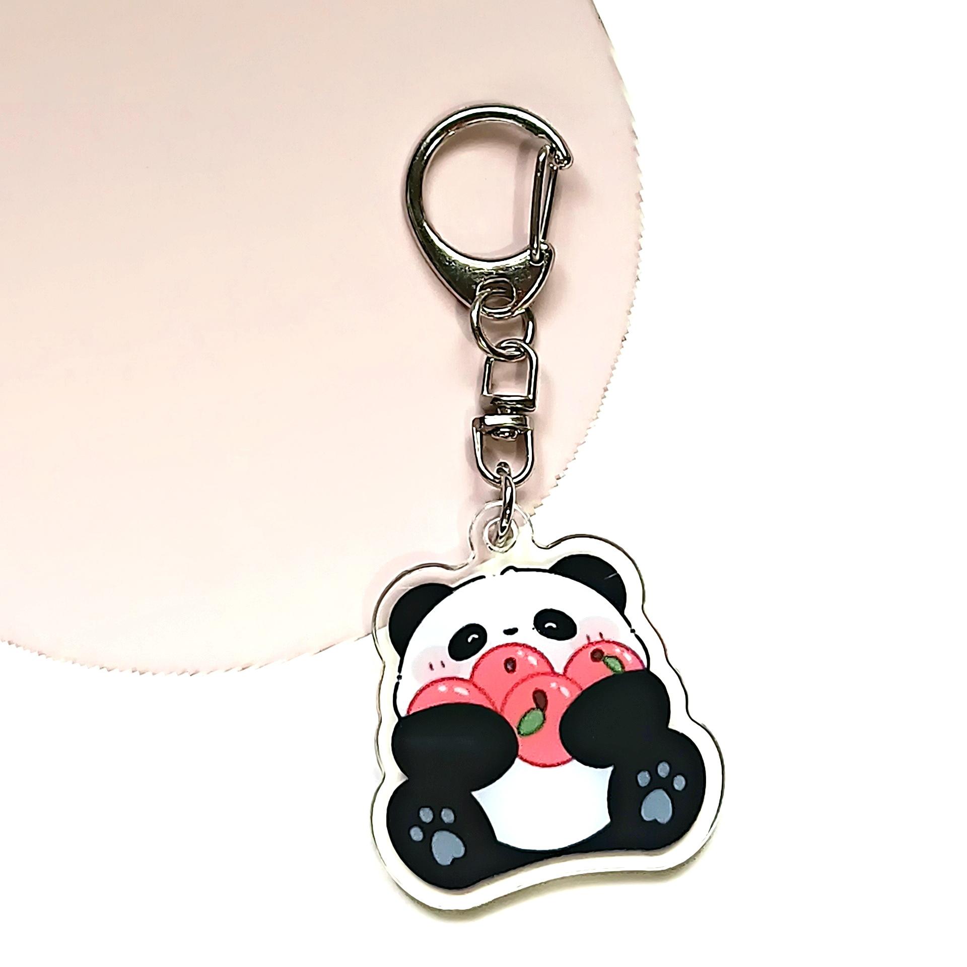 

Acrylic Flat 2D Pendant - Multifunctional Hanging Ornament Holiday Car Interior Decoration Keychain Backpack Pendant,Panda keychain acrylic pendant