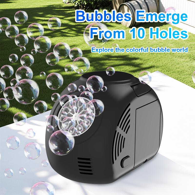 10 Hole Fully Automatic Bubble Machine For Children'S Kindergarten Outdoor Activities Bubble Toy Without Battery Bubble Water