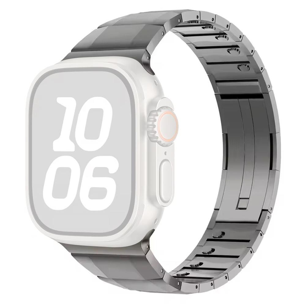 Stainless Steel Watch Band For Apple Watch Series 11 10 42mm/9 8 7 41mm/SE3 SE2 SE 6 5 4 40mm/3 2 1 38mm Side Release Single Bead Strap