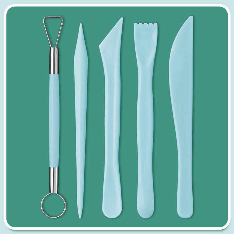 Ensemble d'outils de modelage en argile de poterie en cinq pièces pour sculpture DIY