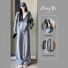 Women's Korean-Style Velvet Sports Suit: Autumn/Winter Casual Loose Hoodie Jacket & Pants Set