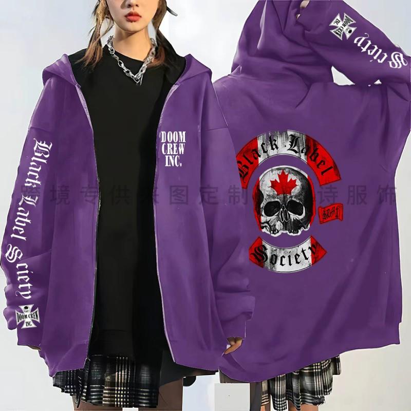 BLS Skull Print Hoodie Loose Fit Unisex Streetwear Sweatshirt Teens