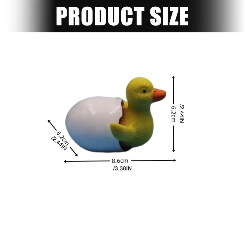 Simulation Resin Duck Statue Figurine with Hatching Design For Decorating Living Room Patios And Garden Landscape