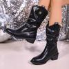Fashion Ankle Women Boots Pointed Toe Heeled Shoes Designer 2025 Winter Trend New Fashion Chunky Chelsea Boots Sexy Pumps Woman Botas