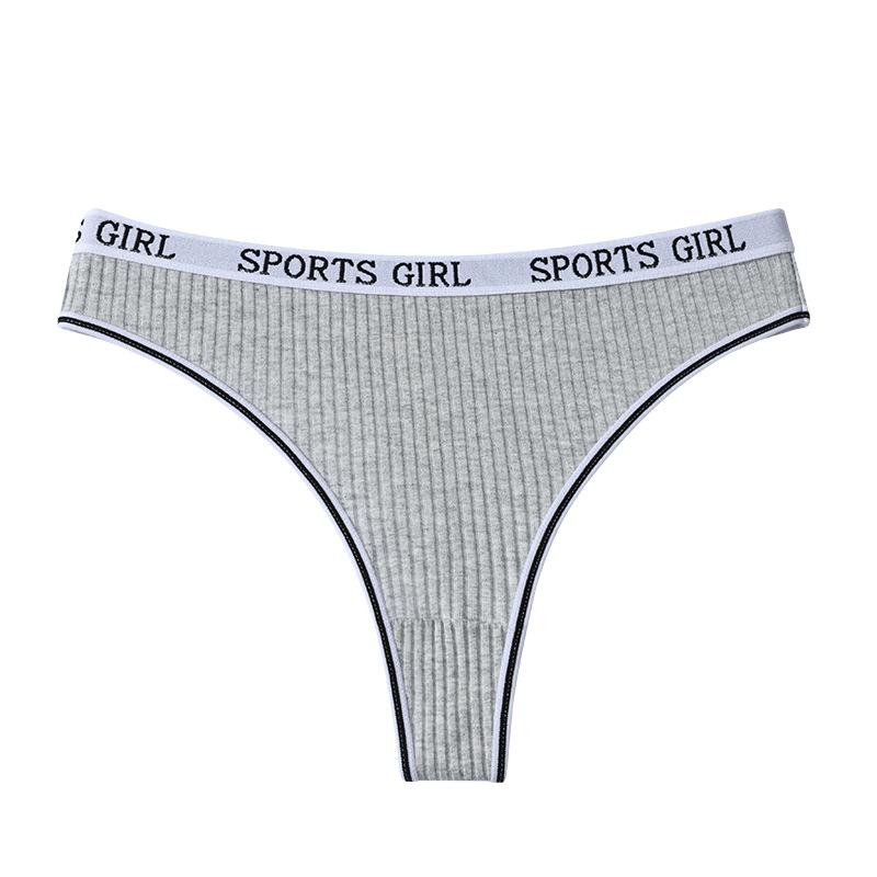 

Нижнее белье Модное нижнее белье с буквами, лентами, нитью, тонкие дышащие спортивные треугольные трусики с низкой талией, большие размеры, нижнее белье, женские трусики L светло-серый
