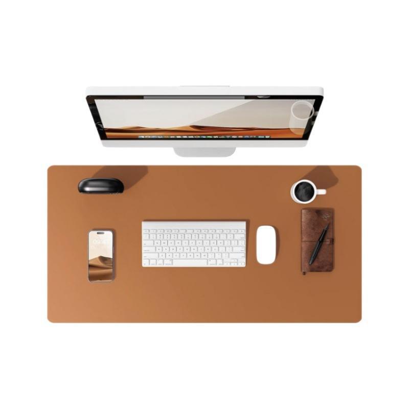 Pu Leather Mouse Pads Desk Mat Solid Color Waterproof Non Slip For Office Gaming Computer Keyboard Pad