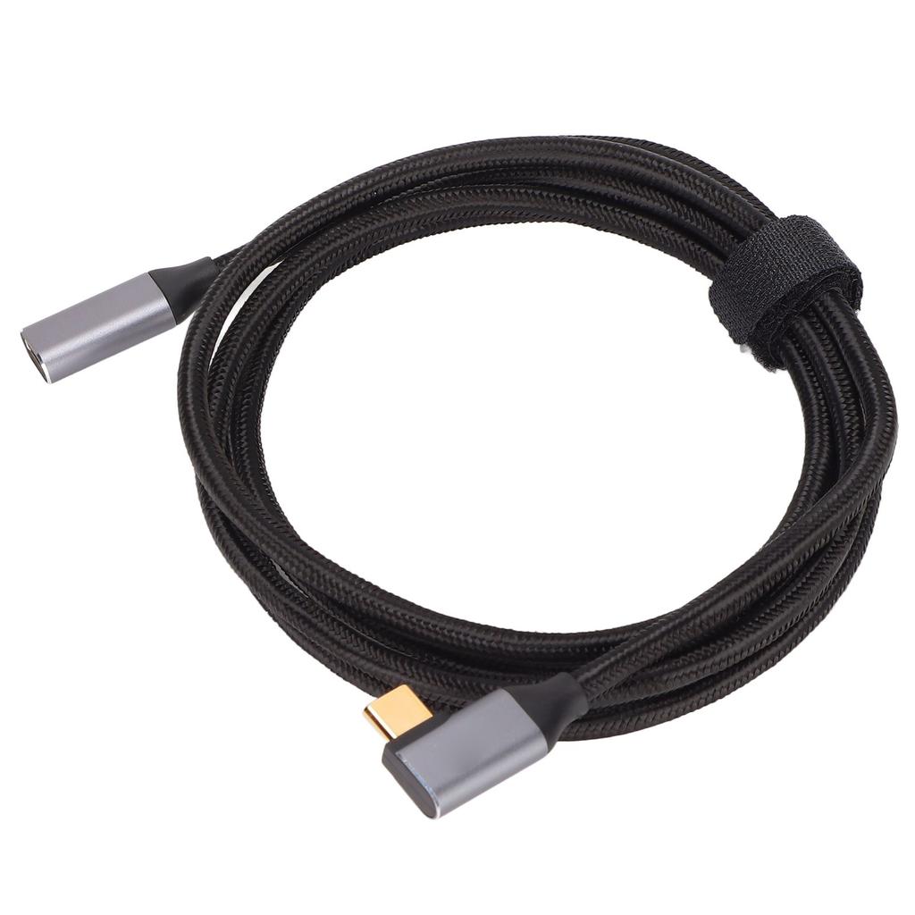 Type C Extension Cord 4K Resolution 10Gbps Good Heat Dissipation Right Angle Type C Extension Cable for Tablets Phone