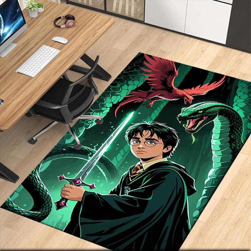 Harry Potter Printed Carpet, for Office Chair Living Room Bedroom Kitchen Room Decor Gifts.