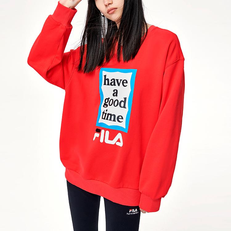 New FILA x Have A Good Time Have A Good Time Collection Sweatshirt Unisex Passion Red F11U149204F-RD
