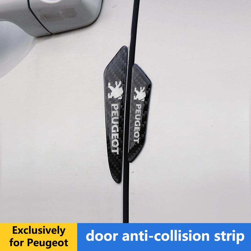 Carbon Fiber Door AntiScratch Protector Strip For Peugeot 208 2008 308 3008 408 508 5008 4008 206 307 RCZ Expert Partner