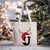 Christmas Letter Print Messenger Bag Student Casual Canvas Bag New