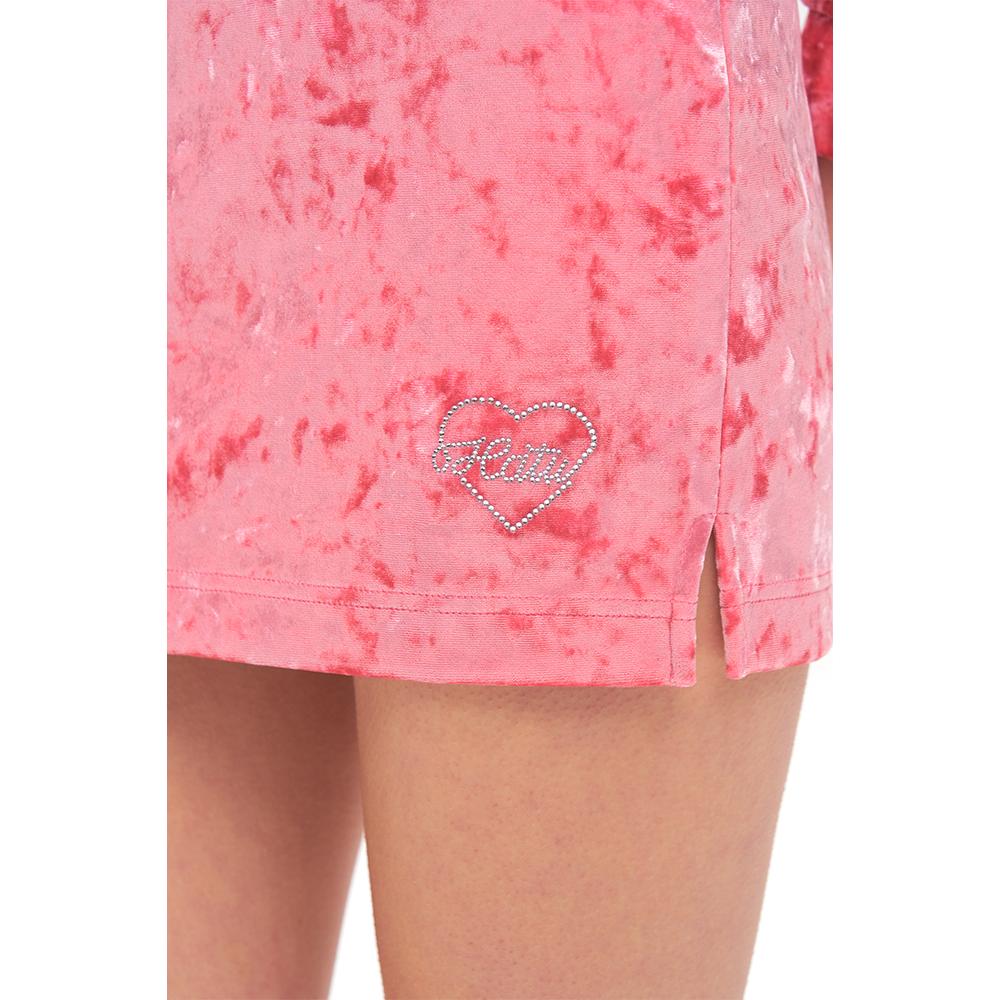 Hatu Velvet Mini Sweatskirt Pink