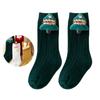Vertical Stripes Kids Socks Breathable Socks with Christmas Patterns Soft & Comfortable Cotton Socks for Boys & Girls