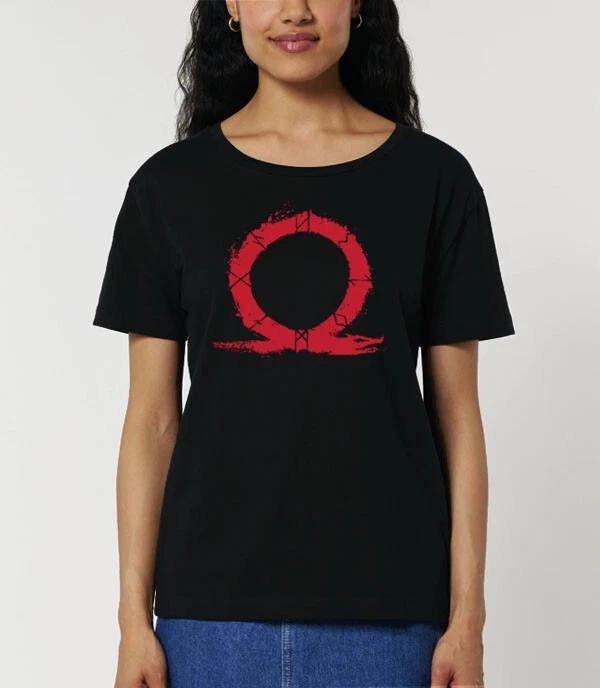 God Of War Omega And Runes Videogame Logo Unisexs TShirt S