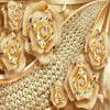 European Style 3d Stereo Diamond Flower Jewelry Wallpaper Living Room Tv Sofa Bedroom Luxury Home Decor Wall Papers Photo Murals