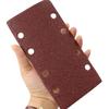 8 Holes Rectangular Sanding Pads 40/60/80/100/120/180/240 Grits Self-adhesive Flocking Sandpaper Hook and Loop Pads