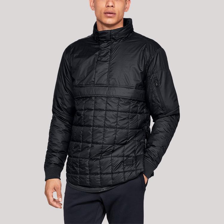 Under Armour Perpetual 1/2 Zip Hooded Training Jacket Men Jacket Black 1320695-001