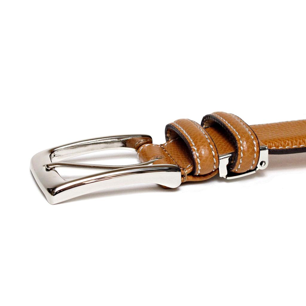 [KIETH] Keith Men's Business Belt, Genuine Leather, Camel, Scotch Leather, Embossed Grain, Made In Japan, KE21340-34