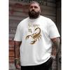 European Size Scorpio Large Size Men's T-shirts Versatile Round Neck Printed T-shirts, Street Fashion Outfits, Suitable for Basketball, Gym, Essential