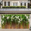 2D Florale Garagentor Kulisse Fotografie Hintergrund Banner