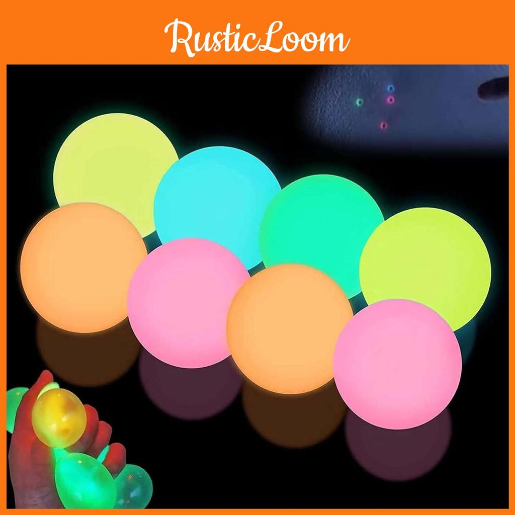 Ball 6cm Ceiling Glow In Sticky Ball Luminous Toy Relieve Stress Gifts Prop