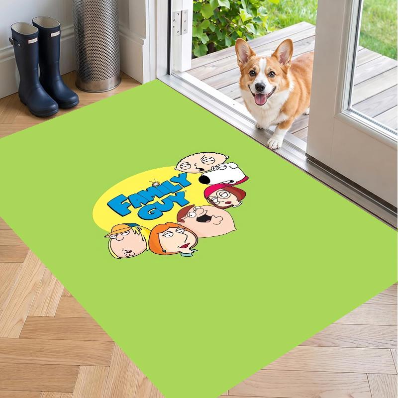Tappeto in Velluto di Cristallo con Design di Family Guy, Tappetino Antiscivolo Morbido per Decorazione Soggiorno Camera da Letto