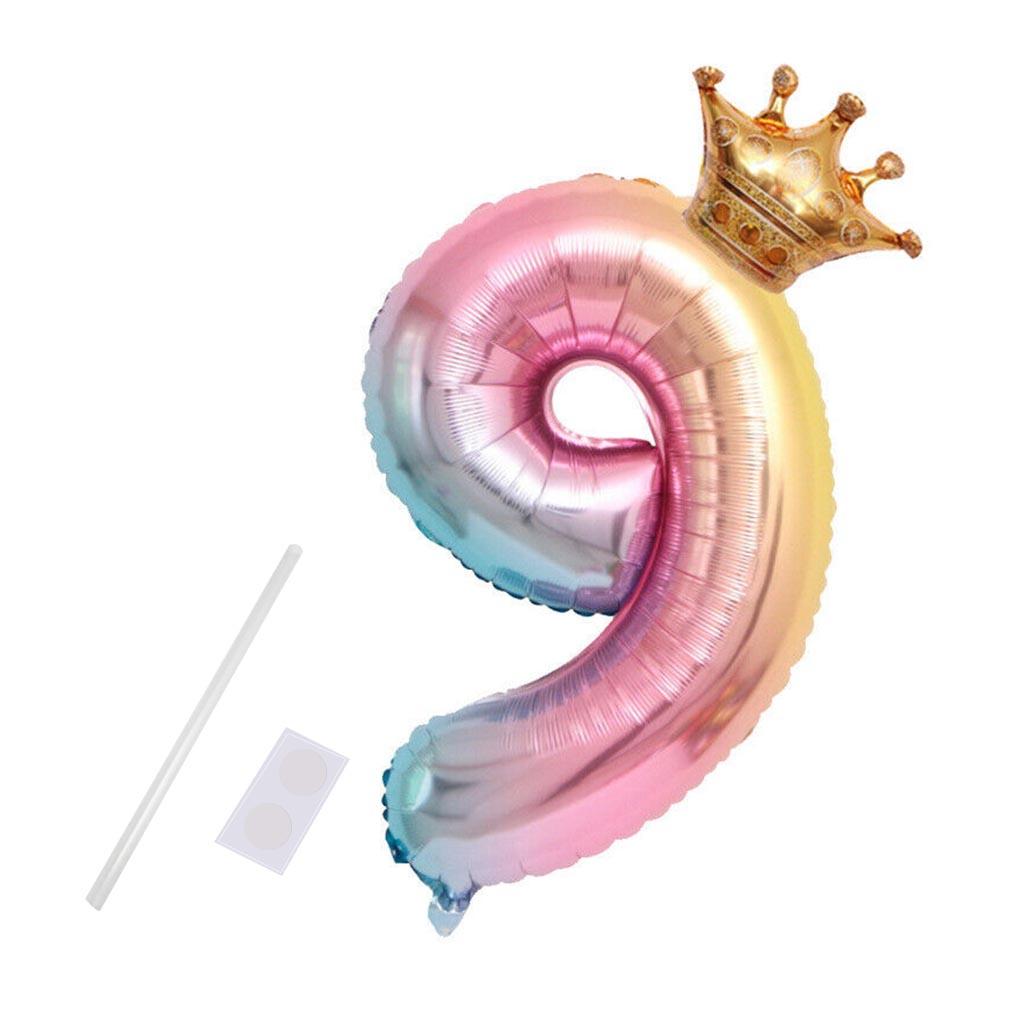 Party Balloon with Gradient Color Birthday Party Decor Aluminum Foil Balloon 32 Inch