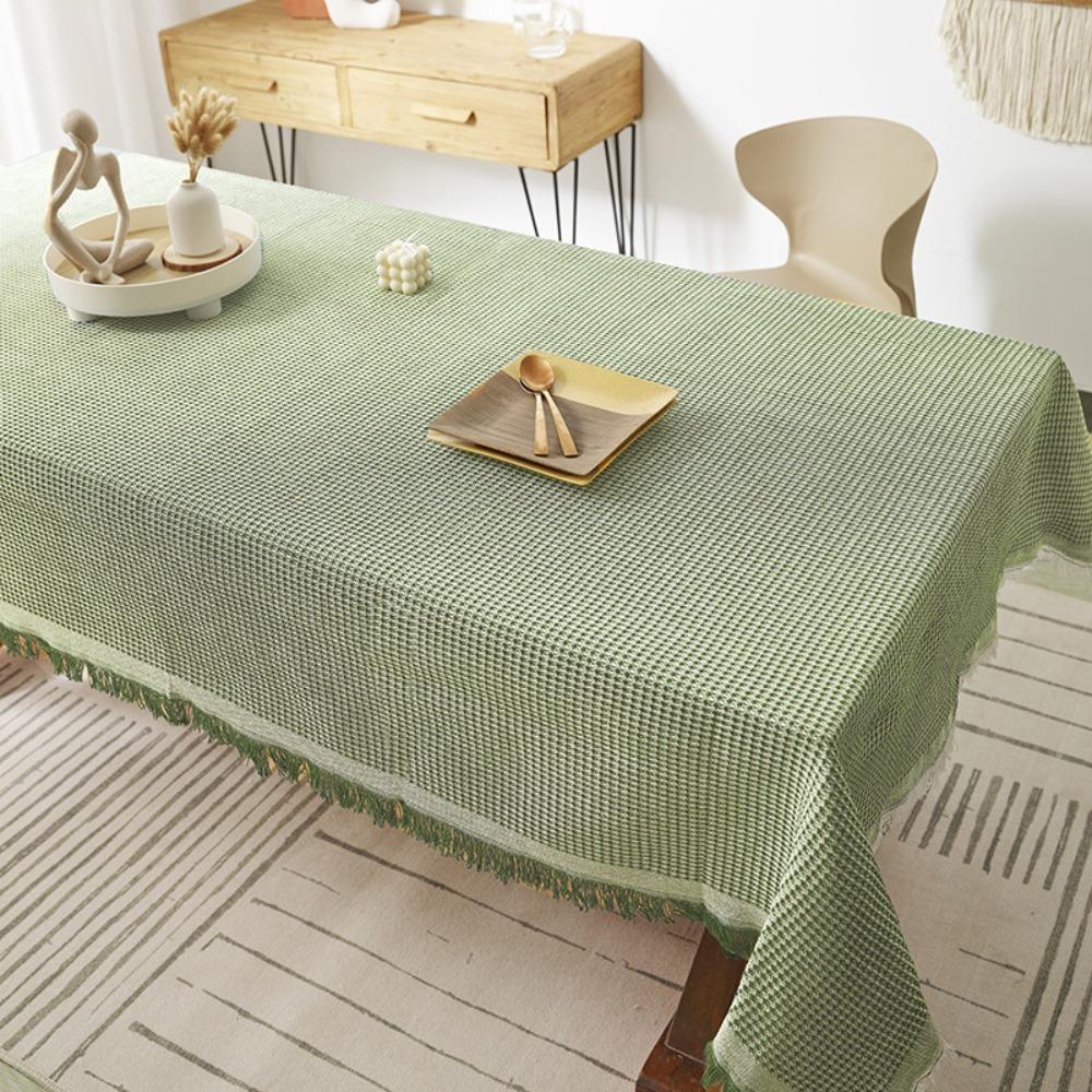 Rectangle Plaid Pattern Tablecloth Dust-proof Furniture Cover Household Garden Picnic Mat  Desk