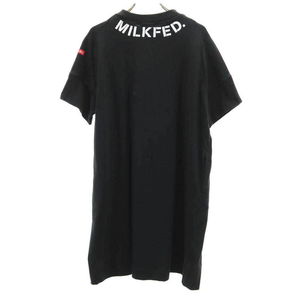 MILKFED. Short sleeve one piece ONE SIZE black Women Used